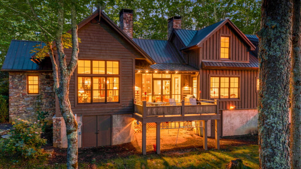 rear view of home twilight